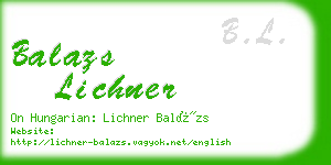 balazs lichner business card